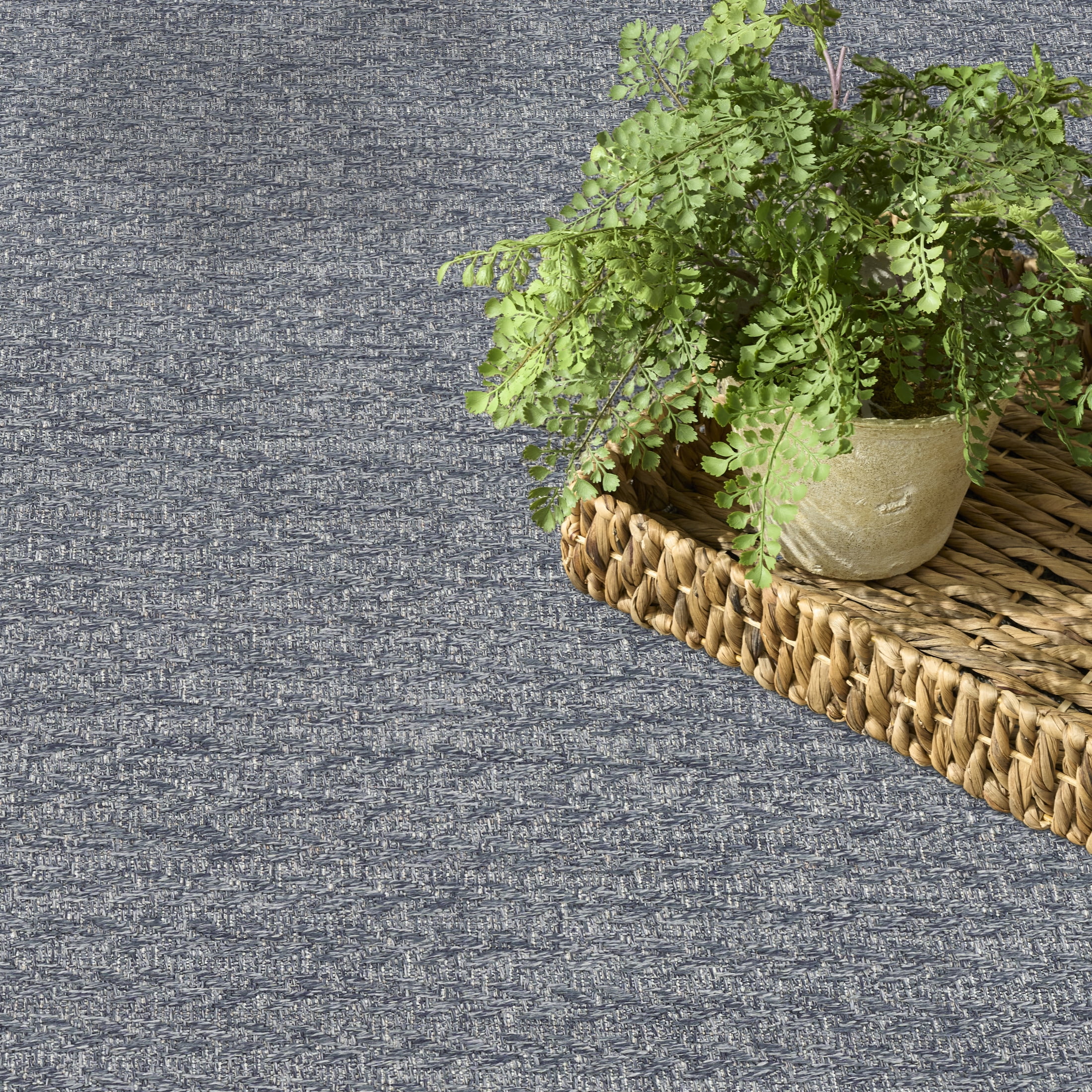 Nourison Tulum 9' x 12' Denim Outdoor Rug