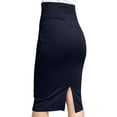 thumbnail image 4 of Women's Casual Office Work Wear Comfy Stretch Bodycon Solid Midi Pencil Skirt, 4 of 4