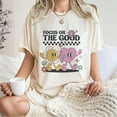 thumbnail image 4 of Focus On The Good T-Shirt – Positive Vibes Cartoon Flower & Heart Characters Graphic Tee, Uplifting Retro-Inspired Shirt for Women, Teens, Friends, Mental Health Awareness Gift, 4 of 7
