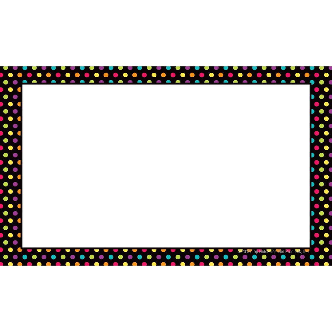 Unruled Neon Black Dots Index Cards by Top Notch Teacher 4x6"