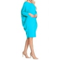 thumbnail image 2 of Women's Casual Loose Fit Long Sleeves Dolman Style Solid Midi Dress, 2 of 4