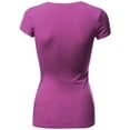 thumbnail image 3 of FashionOutfit Women's Basic Short Sleeve Round Neck T-shirt Tops, 3 of 4