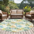 thumbnail image 4 of Round Area Rug 8 Ft, Watercolor Forest Colorful Washable Non-Slip Circle Carpet for Living Room/Bedroom, Abstract Art Modern Trees Collection Low-Profile Large Area Rugs for Indoor, 4 of 8