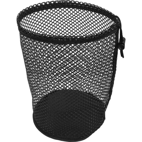 TABLZONE Golf Bag Nylon Mesh Drawstring Pouch Black Portable for Accessories