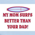 thumbnail image 2 of CafePress - MOM SURFS BETTER THAN DAD #2 Infant Bodysuit - Baby Light Bodysuit, Size Newborn - 24 Months, 2 of 4