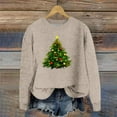 thumbnail image 2 of Christmas Sweaters - Women's Pullover Sweaters, Women's Xmas Sweaters Christmas Tree Printed Sweater Crew Neck Long Sleeve Sweaters Pullover Tops, 2 of 4
