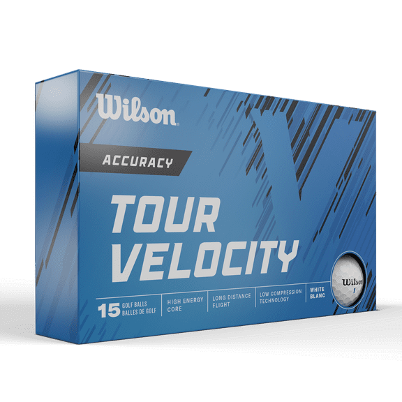 Wilson Tour Velocity Golf Balls, Rubber White, 15 Count