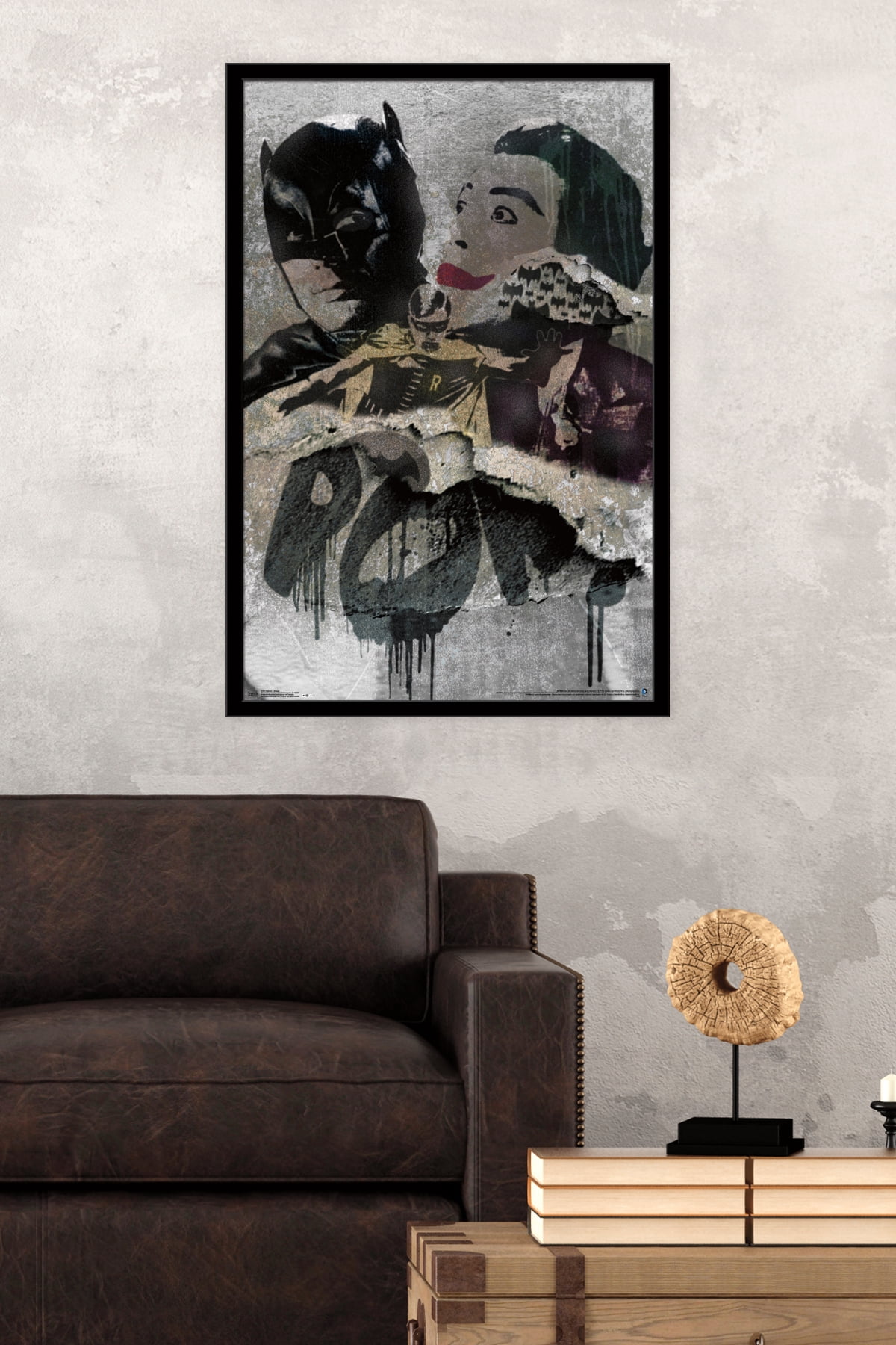 DC Comics - Batman - Grunge Wall Poster, 22.375" x 34", Framed