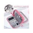 thumbnail image 5 of Electronic Organizer, Travel Cable Organizer Bag Pouch Electronic Accessories Carry Case Portable Waterproof Double Layers All-in-One Storage Bag for Cable, Cord, Charger, Phone, Earphone Pink, 5 of 6