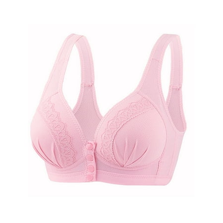 

TWEYISR Women Front Buckle Underarm Smoothing Full Coverage Seamless Push Up Bra
