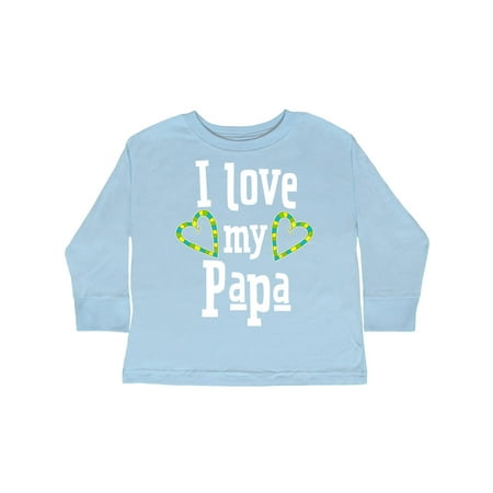 

Inktastic I Love my Papa- hearts Gift Toddler Boy or Toddler Girl Long Sleeve T-Shirt