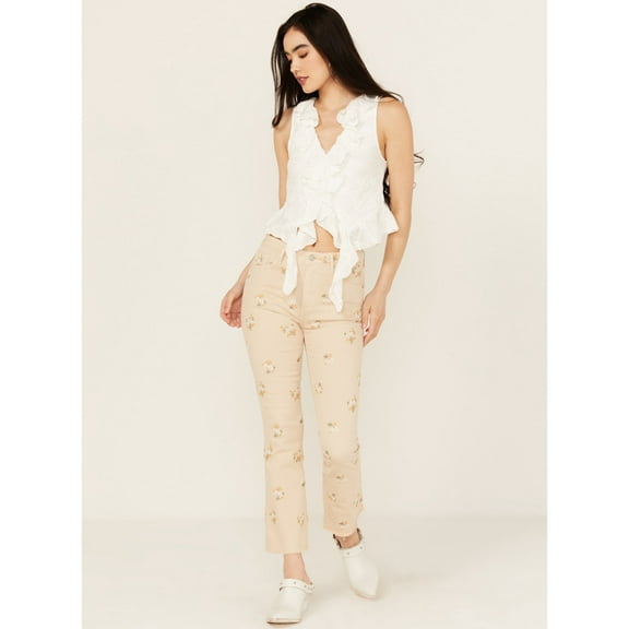 Driftwood Women's Roxy X Provence High Rise Floral Embroidered Cropped - DW-P42509A 27W x 27L