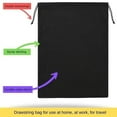thumbnail image 5 of 3 PCS Drawstring Bag Non-woven Fashion Dustproof Storage Pouch Storage Bag, Black, 5 of 5