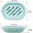 thumbnail image 5 of Syenll 2 Pack Soap Dish with Drain, Double Layer Plastic Draining Soap Holder for Bathroom Shower Kitchen (Green), 5 of 8