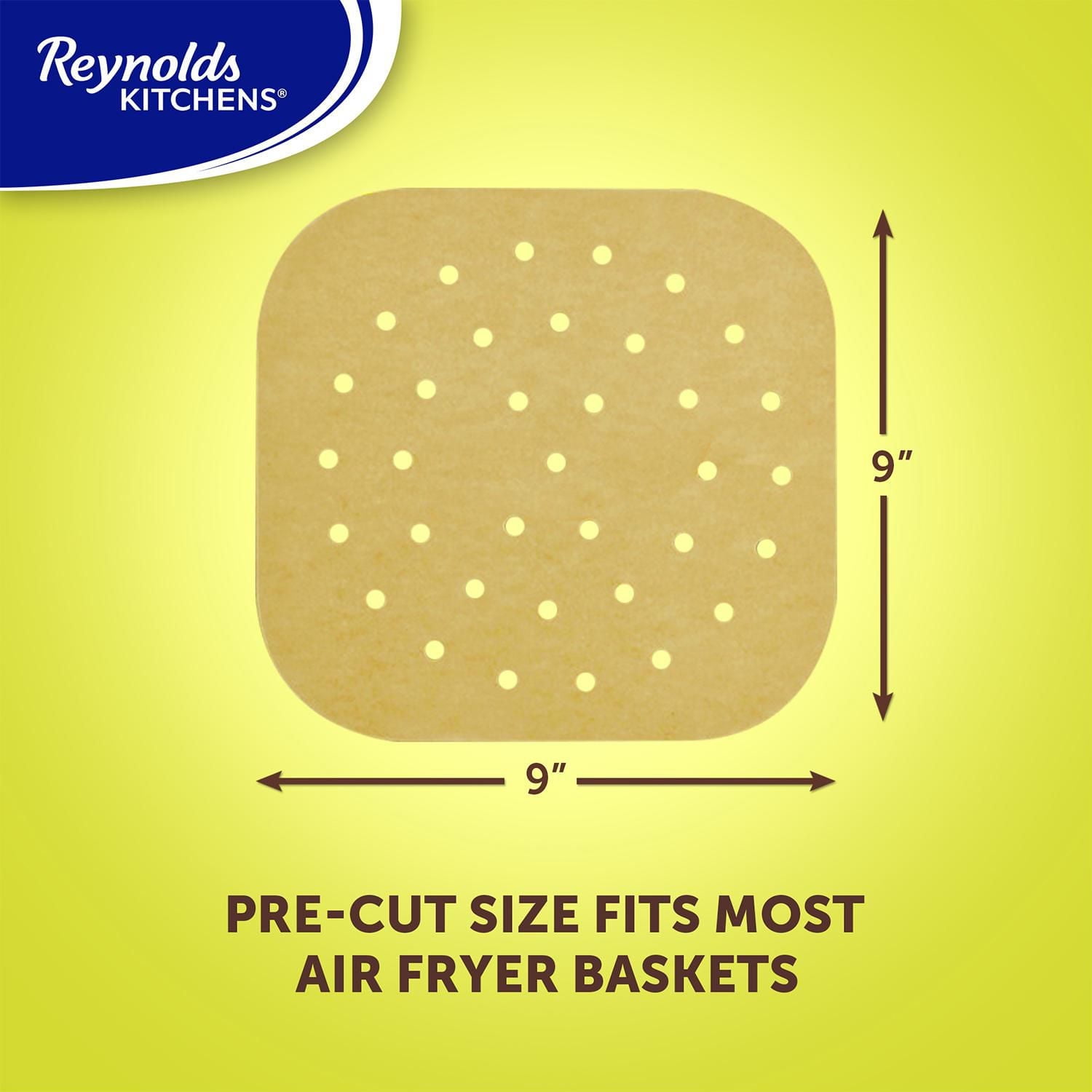 Reynolds Kitchens Air Fryer Liners 9" Unbleached Parchment 50ct