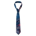 thumbnail image 1 of Fotbe Red And Blue Leaves Corbata Clásica para Hombre con Estampado – Corbata de Seda Jacquard Tejida, para Negocios, Bodas y Eventos Formales, 1 of 7