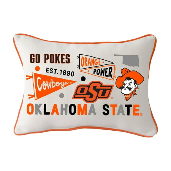 Little Birdie  Oklahoma State Cowboys Rectangular Piped Pillow