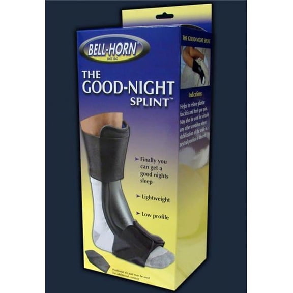 DJO Bell-Horn "Good Night" Plantar Fasciitis Night Splint in Black Large/X-Large