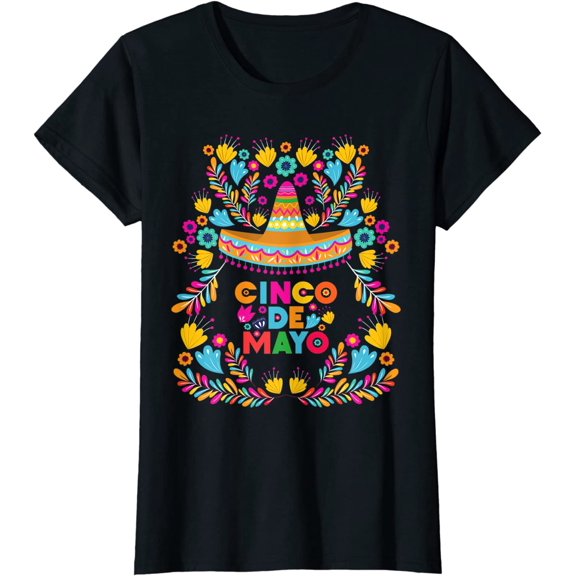 Cinco Mayo Sombrero Mexican Viva Fiesta Party Tee Women T-Shirt