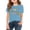 Light Blue, variant on KAUOD Kindergarten Shirts for Kids, Girls Boys First Day of School T Shirt, Preschool Student Back to School Clothes