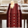 thumbnail image 3 of Table Runners 120 Inches Long Dress Scarves, Red Black Boho Farmhouse Coffee/Dining/Kitchen Table Runner for Living Room, Vintage Ethnic Tribe Abstract Art Retro 13x120 Inch, 3 of 9