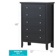 thumbnail image 3 of Glory Furniture Primo 5-Drawers Bedroom Chest in Black, 3 of 6