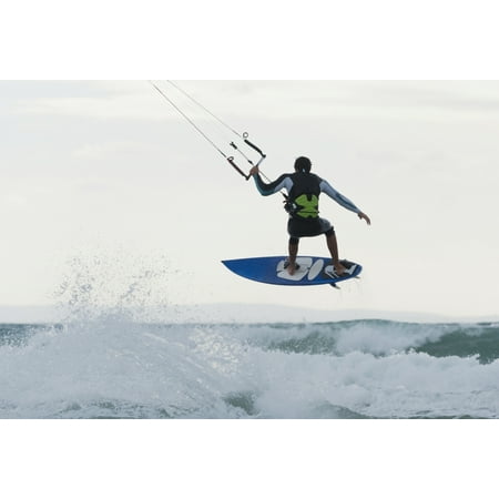 Wakeboarding Dos Mares Beach Tarifa Spain Canvas Art - Ben Welsh Design Pics (36 x 24)