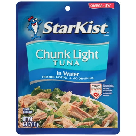 starkist light tuna in water pouch walmart com starkist chunk light tuna