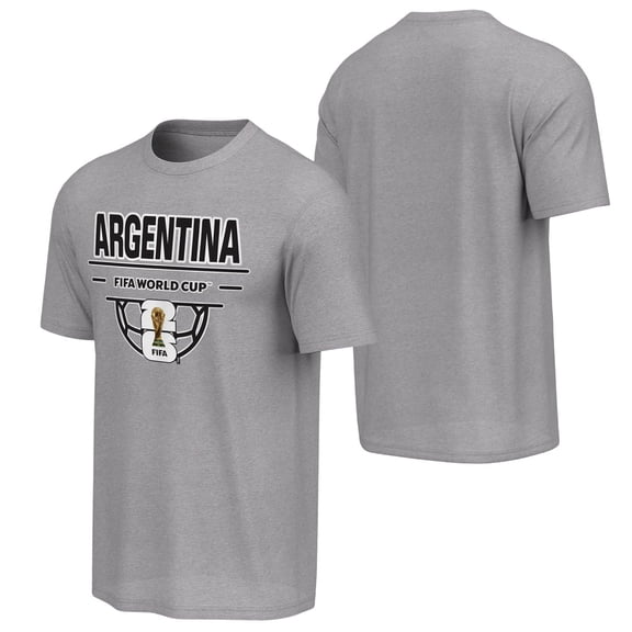 FIFA World Cup 2026 Men's Gray Argentina Soccer Ball Tee