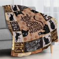 thumbnail image 2 of Black Cat Gifts - Cat Gifts for Women - Cat Blanket for Women, Cat Gifts, Cat Lover Gifts for Women, Cat Throw Blanket, Gifts for Cat Lovers Women Birthday, Christmas, Black Cat Blanket, 60"x50", 2 of 6