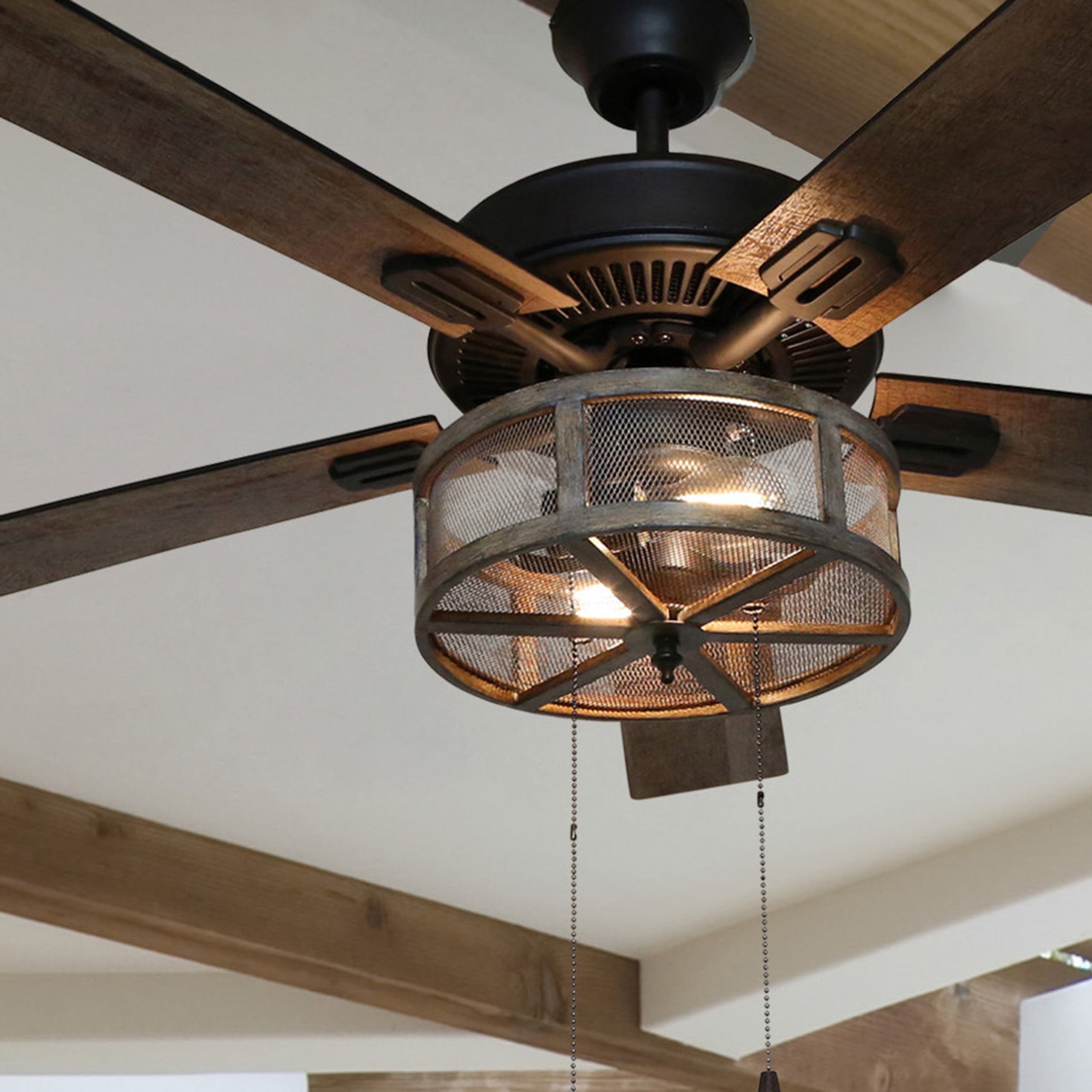 River Of Goods 52 Shabby Bronzed Farmhouse Led Ceiling Fan Walmart Com
