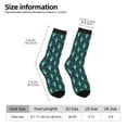 thumbnail image 2 of Fuzoiu Green Vintage Peacock Print Athletic Crew Socks for Men & Women,Casual Crew Socks,Above Ankle Crew Socks for Business, Casual, 2 of 6