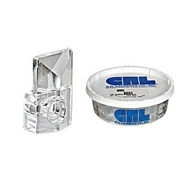 CRL 1/8" Plastic Square Mirror Clips Package By C.R. Laurence