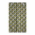 thumbnail image 1 of Abstract Hanging Pocket Organizer, Retro Layout of Geometric Flower Silhouettes, Printed Polyester Storage Bag with Pockets, 21" x 31", Mustard Blush Dark Teal, 1 of 2
