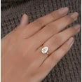 thumbnail image 5 of Cora Jewellery 3CT Hidden Halo Pear Moissanite Solitaire Engagement Ring For Women, 10K Rose Gold, 5 of 6