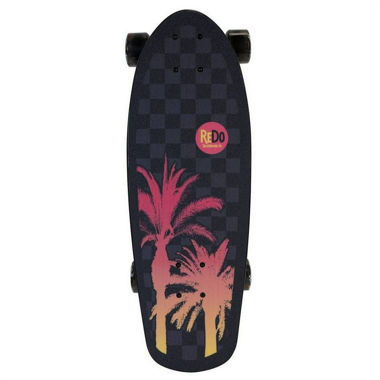 ReDo Skateboard Co. Shorty Cruiser Palm Checkers Skateboard