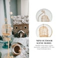 thumbnail image 3 of MasteelfCA 1PC Mini House Birdcage with Bracket Decor Mini Outdoor Scene Model Accessories, 3 of 8
