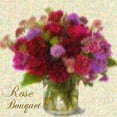 thumbnail image 2 of Greene, Taylor 26x26 Gold Ornate Wood Framed with Double Matting Museum Art Print Titled - Rose Bouquet, 2 of 4