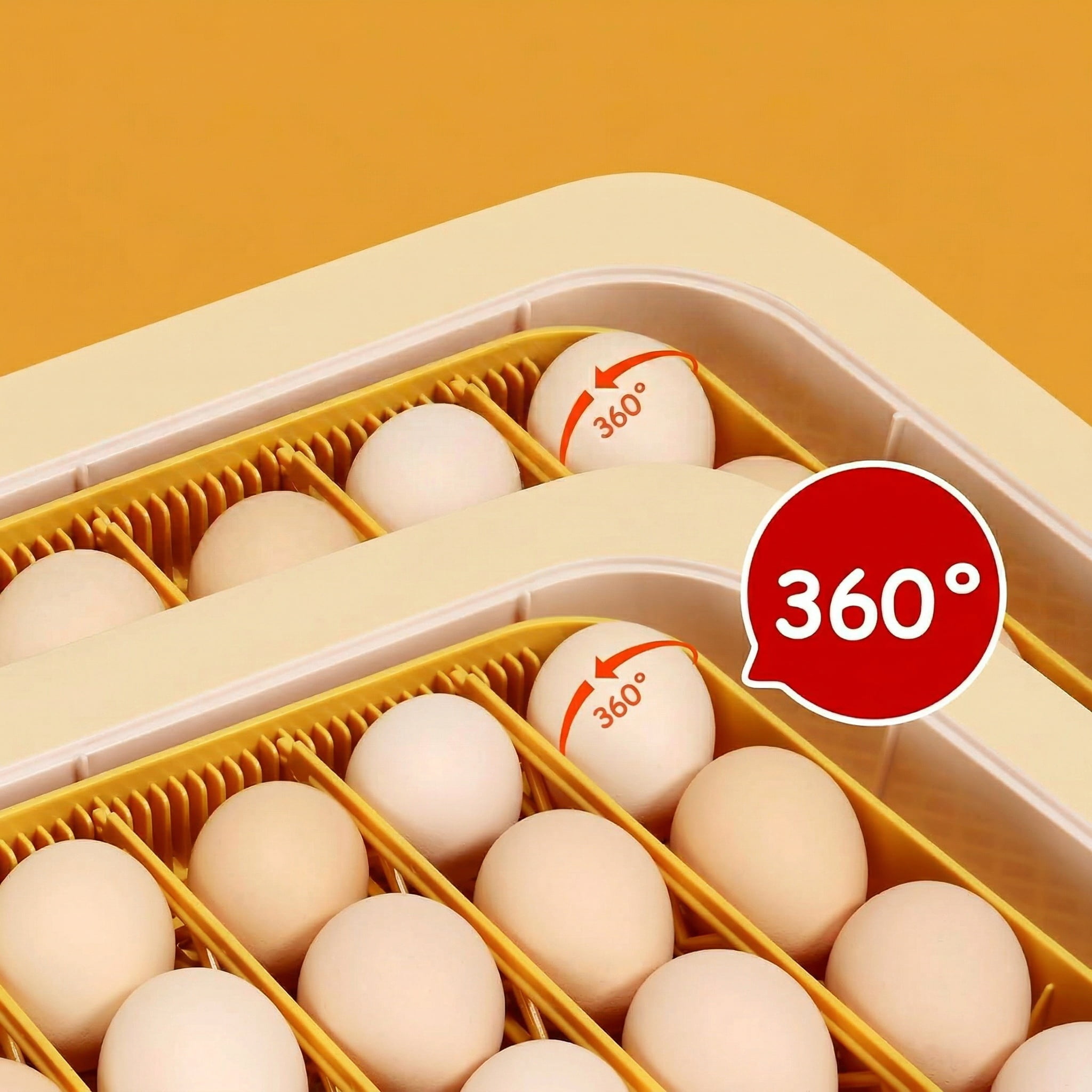 Adnoom 56 Egg Incubator Chicken Incubators for Hatching Eggs with Automatic Egg Turner and Humidity Temp Control, Egg Hatcher Incubator with Egg Candler for Chicken Ducks Bird Quail,Yellow