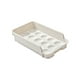 thumbnail image 2 of Caja de almacenamiento de huevos de plástico apilable para refrigerador, capacidad de 24 huevos, diseño con tapa abatible, blanco, 11.22x6.69x2.36 pulgadas, cajón organizador de cocina, 2 of 7