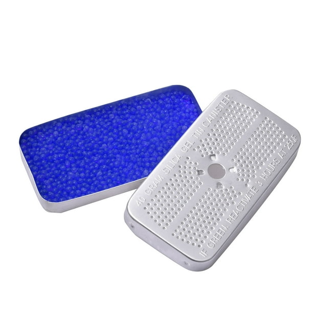 Silica Gel Dehumidifier Reusable Indicating Desiccant Canisters