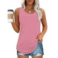 thumbnail image 2 of TAGOLD Womens Summer Short Sleeve Tops,Women's New Solid Color Round Neck Camisole Sleeveless, 2 of 5