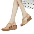 thumbnail image 3 of eczipvz Chaussures pour Femmes Sandales à Enfiler Confortables à Double Boucle Réglable, Transparent, 3 of 5