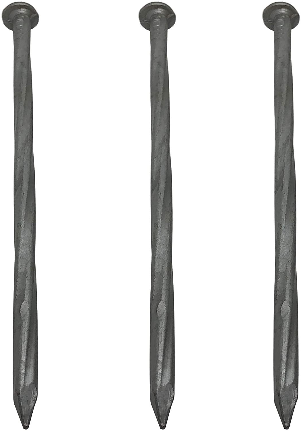 6-Inch Landscape Stakes, Spiral Galvanized Landscape Spikes, Garden Nails for Artificial Turf, Paver-Lawn Edging. Large nails that are rust resistant great for carpentry, anchoring spikes 25