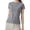 Grey, variant on Women's Casual T Shirts Stylish Short Sleeve Slim Fit Top for Everyday Wear and Design for Fashion Forward Space Pack Womens Shirt Tech Sleeve Shirts for Women Ladies Workout Womens Tech