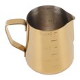 thumbnail image 4 of Milk Frothing Pitcher, 304 Stainless Steel Two Measurements Scale Heat Proof Dripless Spout Coffee Steaming Pitcher for Latte Art ANGGREK Otros, 4 of 8