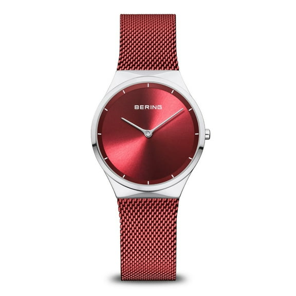 Bering | Polished Silverr, Movement Quartz, Strap length: 185mm, Strap width: 17mm, For Women  12131-303.