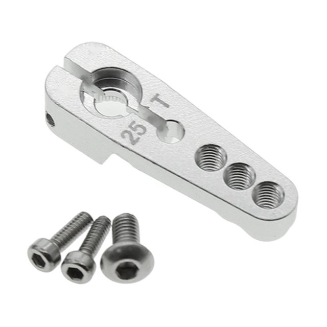 Repuestos de coches RC Brazo De Sujeción De Dirección De Bocina Servo 25T Para 1/8 1/10 RC Crawler Silver Plata Magideal Repuestos de coches RC