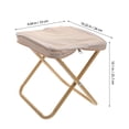 thumbnail image 2 of AURARMLET Outdoor Foldable Stool Khaki Steel Pipe Compact Design For Picnics 1Pack, 2 of 6