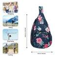 thumbnail image 4 of HAWEE Mini Sport Backpack Sling Chest Bag for Travel, Commuting and Hiking, Pink Flower, 4 of 7
